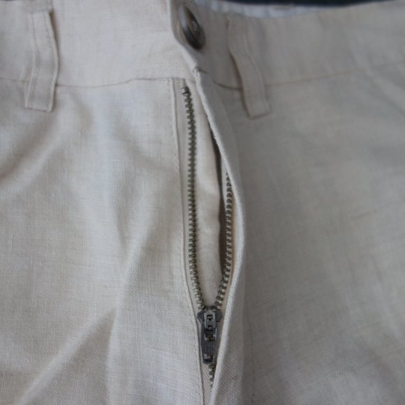 Old Navy 100% Linen Made in Vietnam Size 34 Tan Shorts - Picture 3 of 16